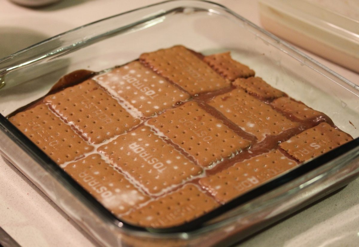 Tarta de galletas con chocolate