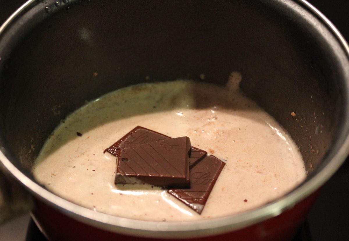 Tarta de galletas con chocolate