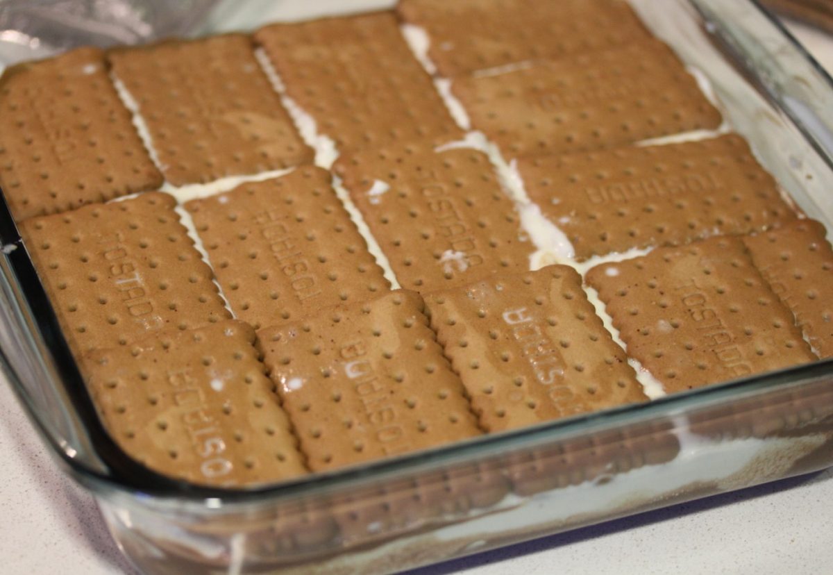 Tarta de galletas con chocolate