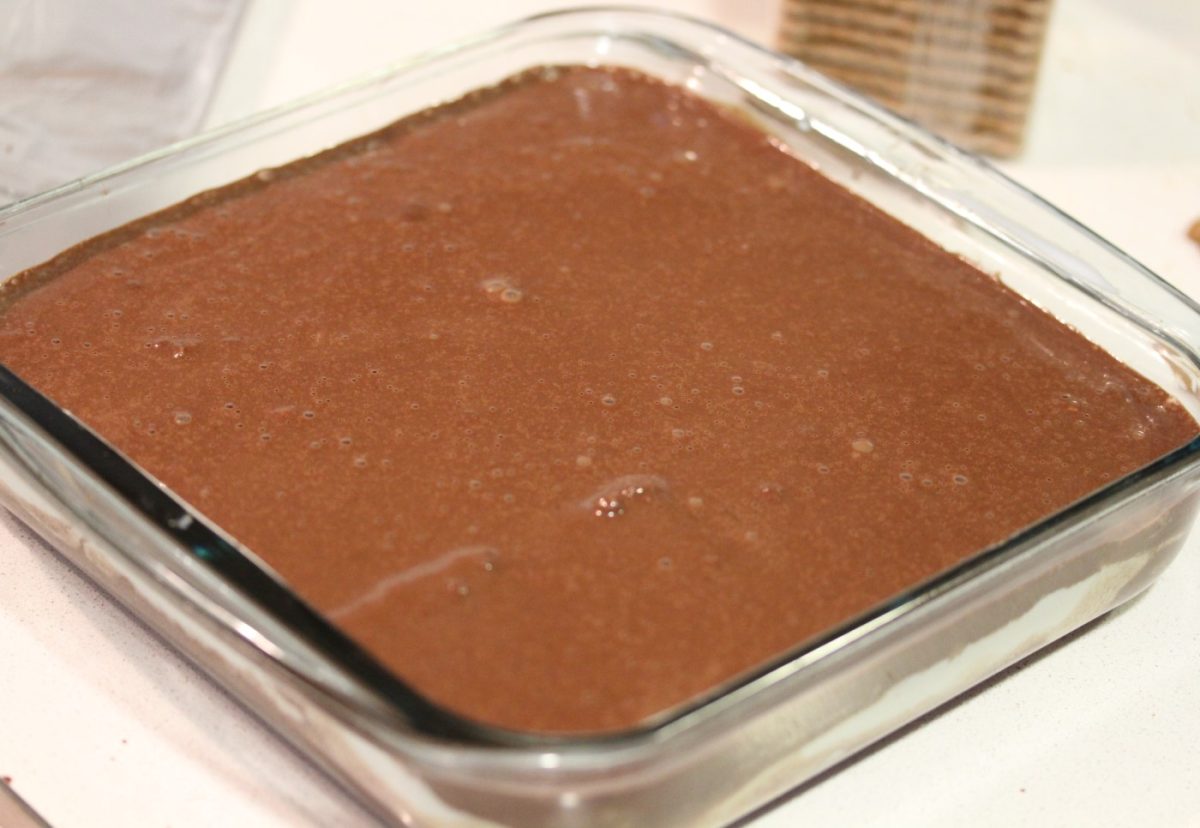 Tarta de galletas con chocolate