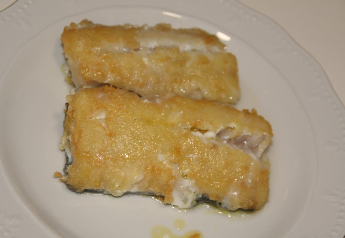 Bacalao a la tranca con pimientos asados