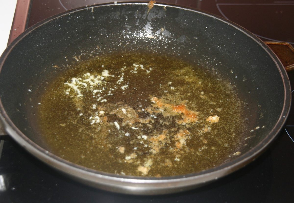 Bacalao a la tranca con pimientos asados