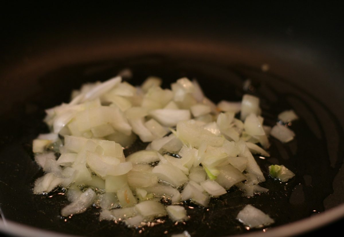 Lubina al horno con arroz de guisantes