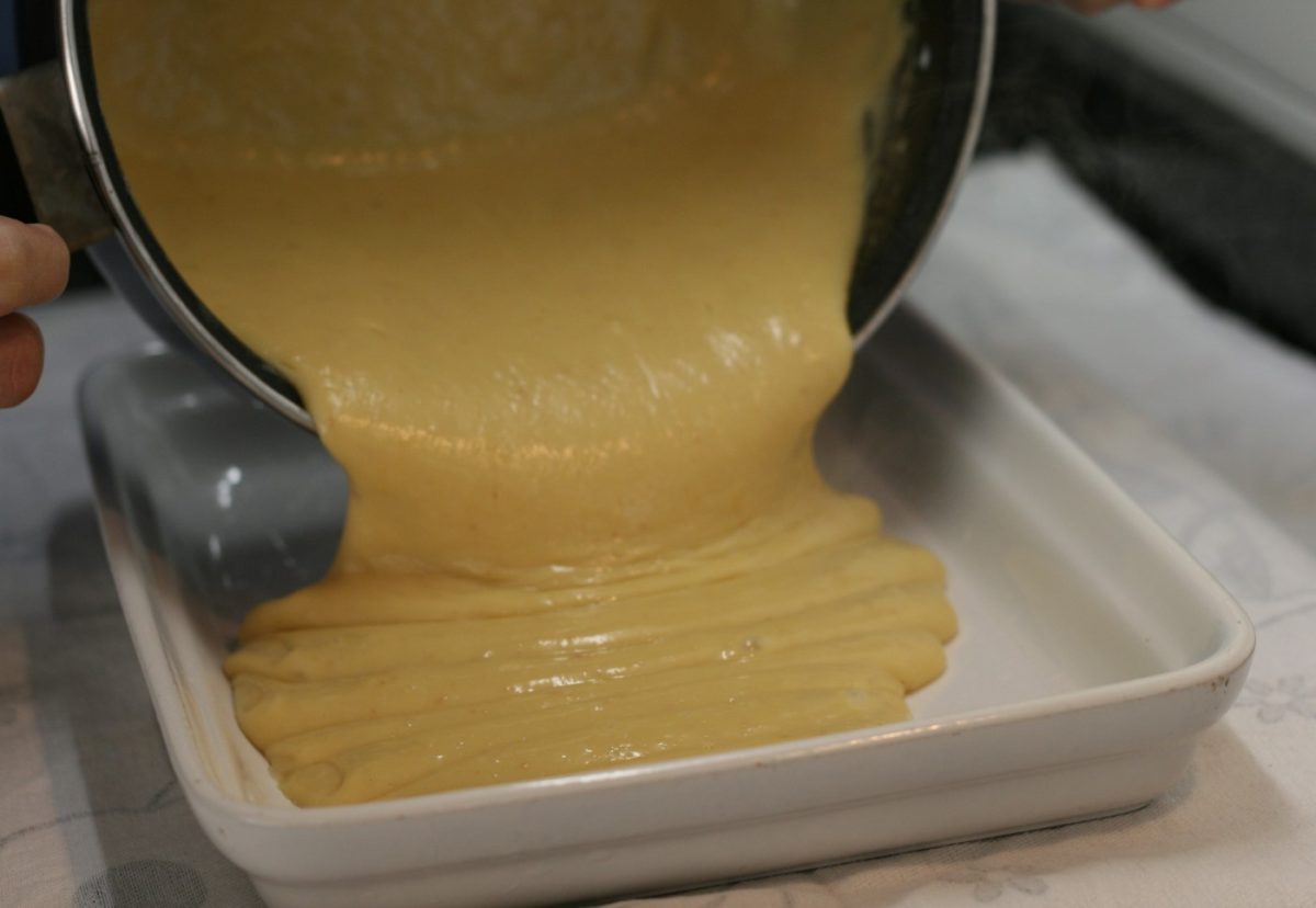 Leche frita con turrón de Jijona