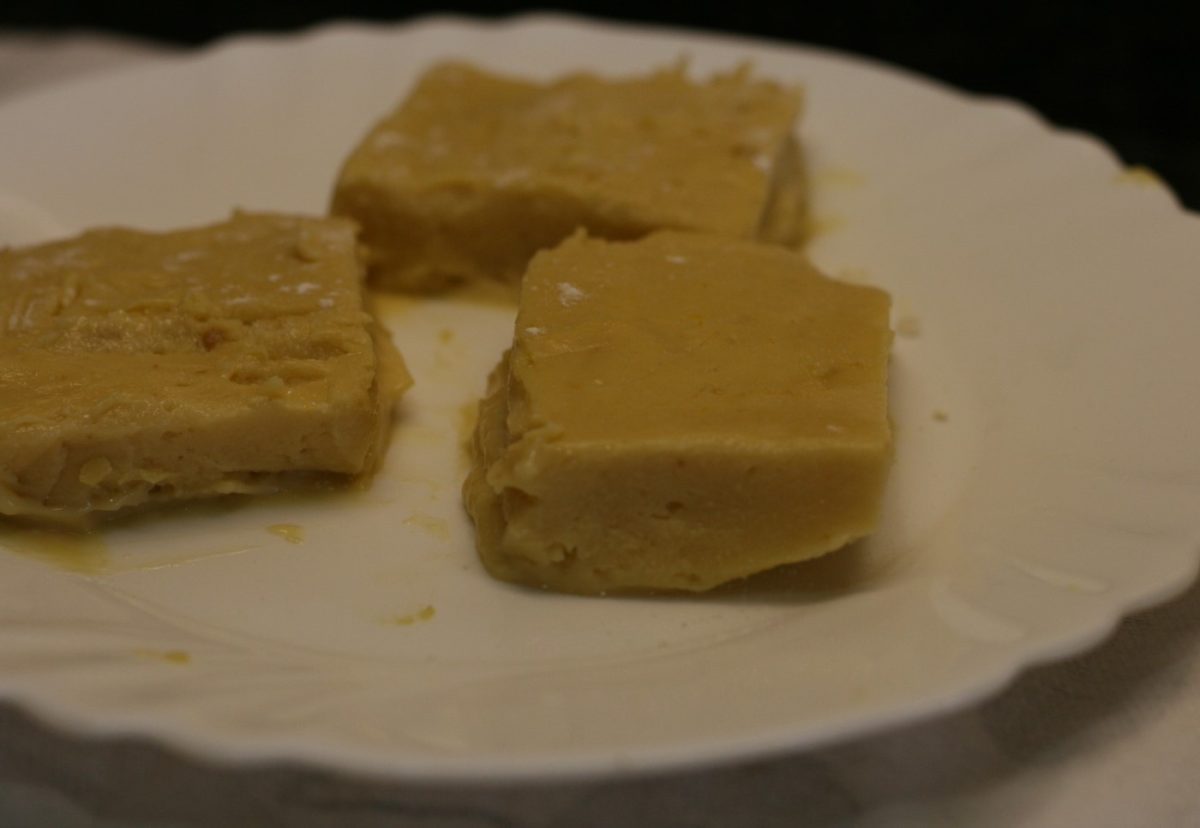 Leche frita con turrón de Jijona