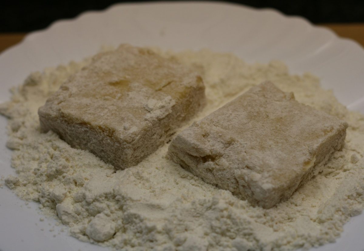 Leche frita con turrón de Jijona