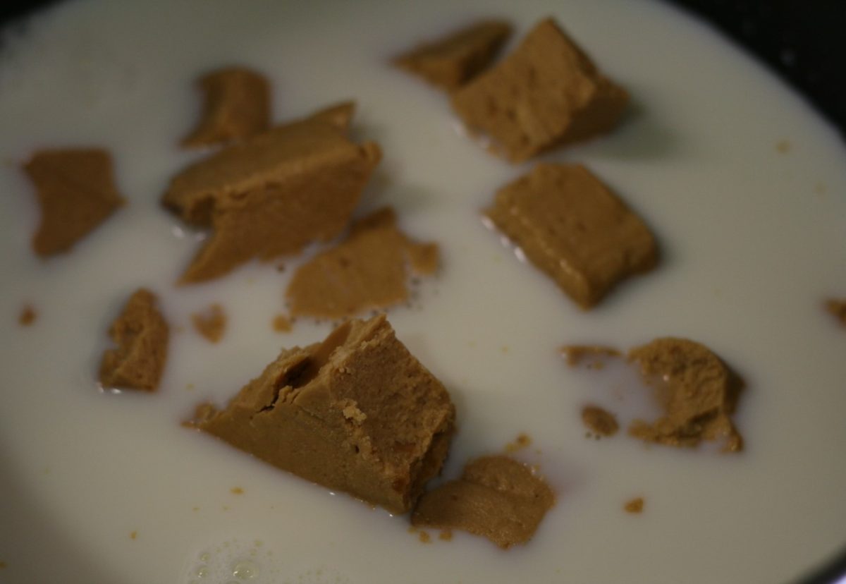 Leche frita con turrón de Jijona