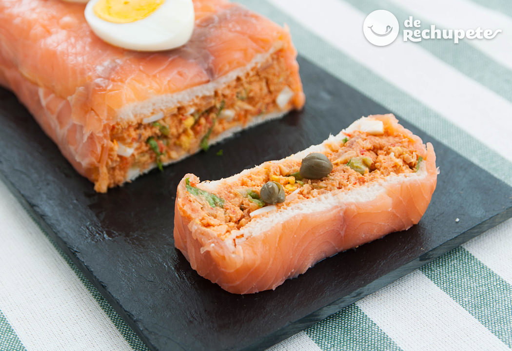 Pastel de salmón ahumado
