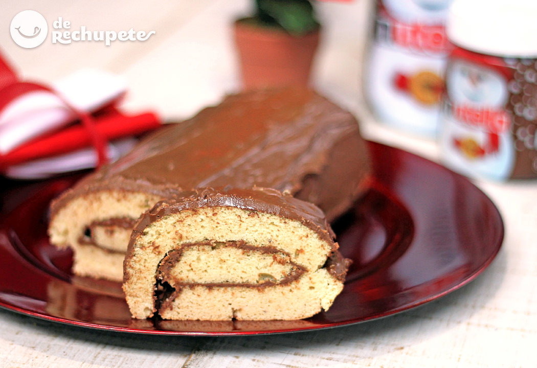 Tronco de navidad con nutella