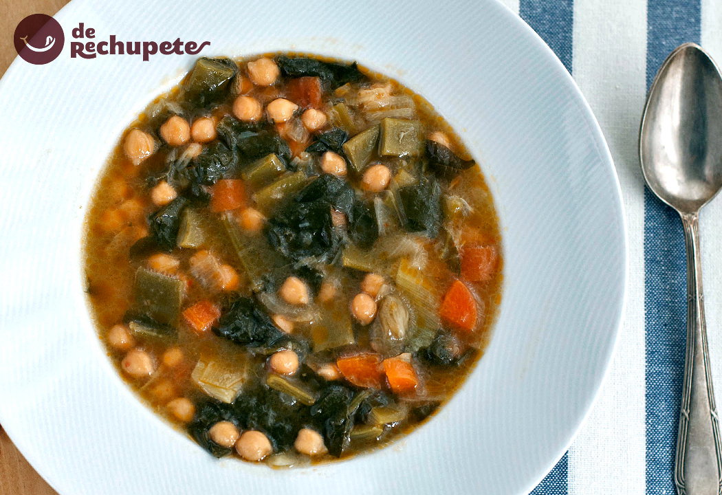 Potaje de garbanzos con verduras