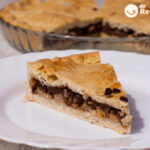 Tarta de plátano, chocolate y avellanas