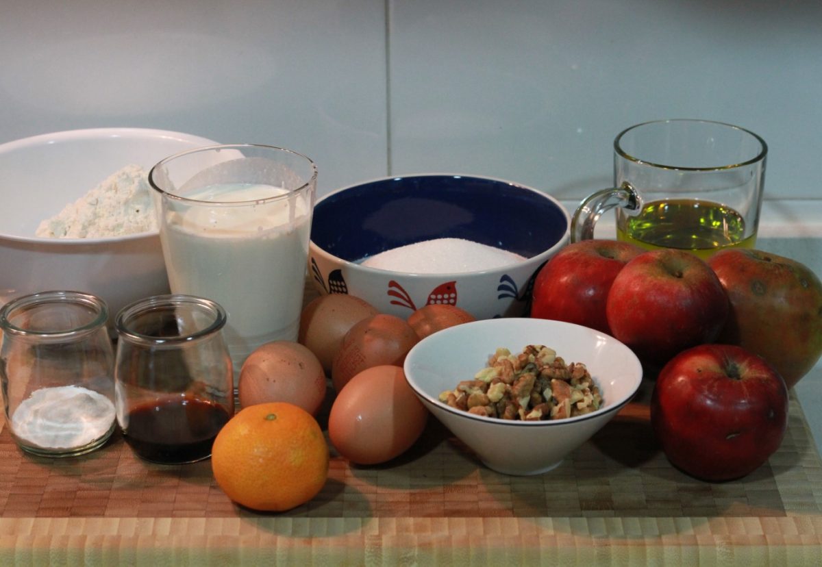 Bizcocho de manzana con nueces