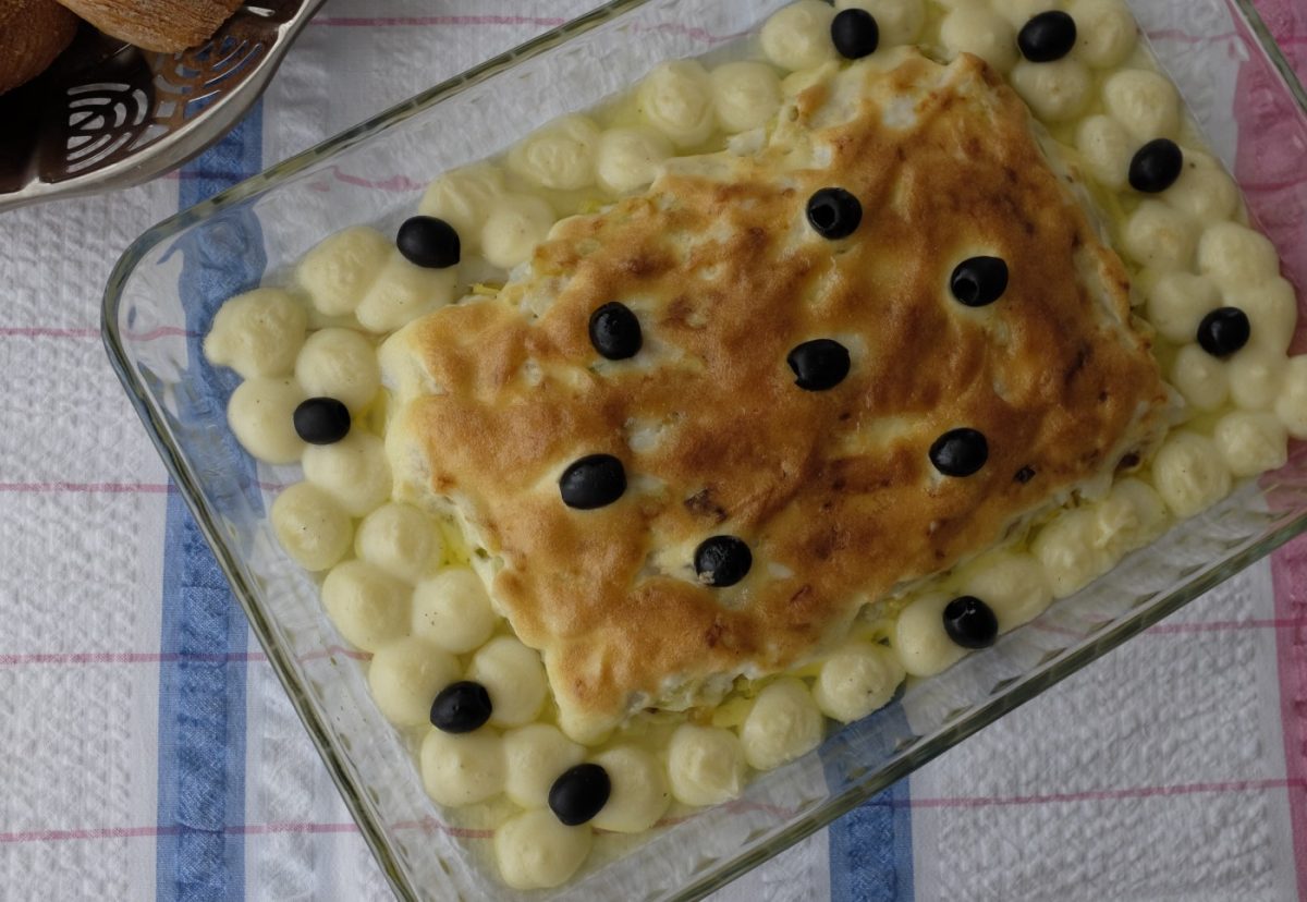 Bacalao gratinado con mayonesa (Bacalhau à Zé do Pipo)