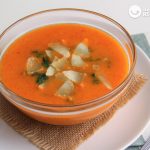 Sopa de tomate o sopa florentina. Receta italiana fácil