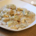 Cardos en salsa de almendra. Receta navideña paso a paso