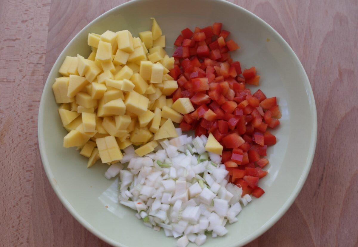 Tartar de rape con mango