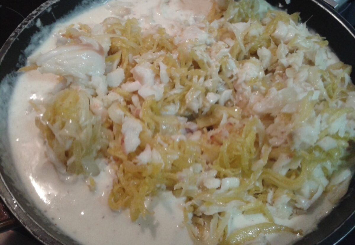 Bacalao con nata o bacalhau com natas