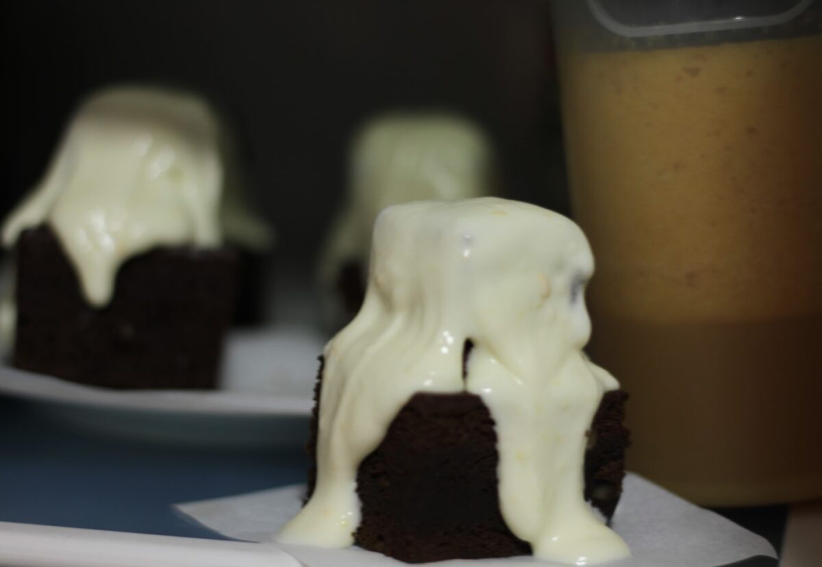 Brownies fantasma. Receta de Halloween