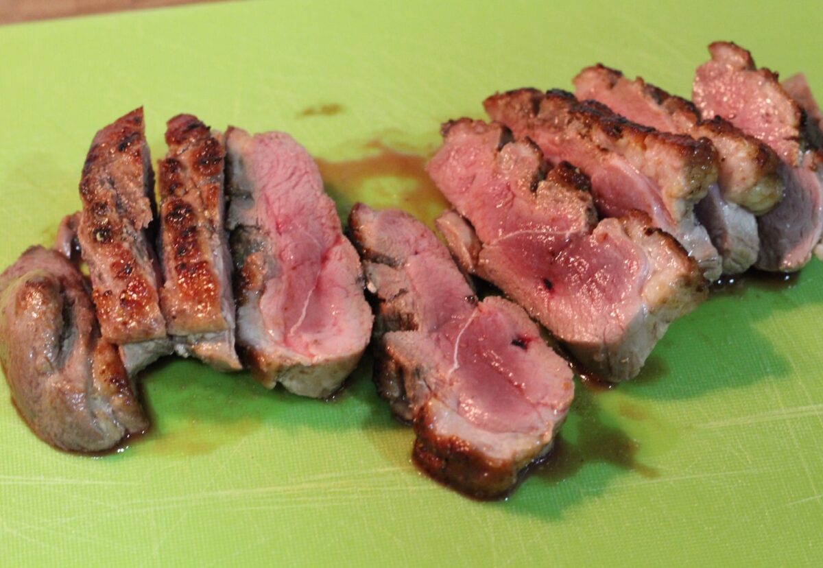 Magret de pato a la plancha acompañado de arroz