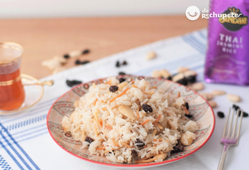 Arroz árabe peruano. Receta de arroz navideña