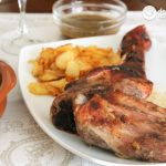 Cordero asado a la miel