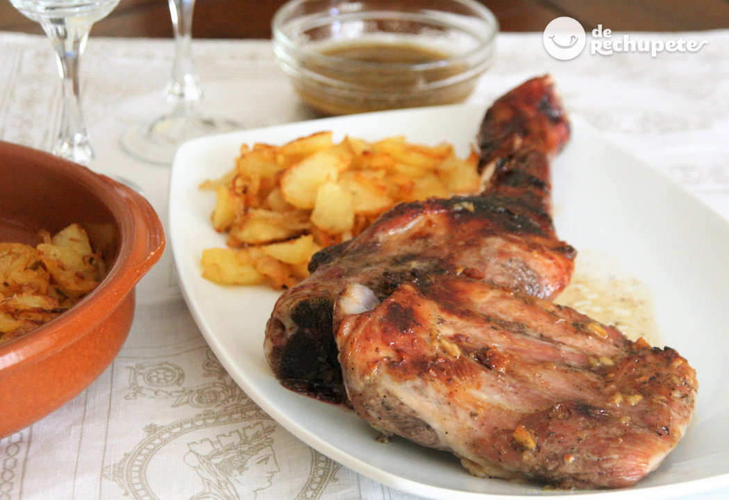 Cordero asado a la miel