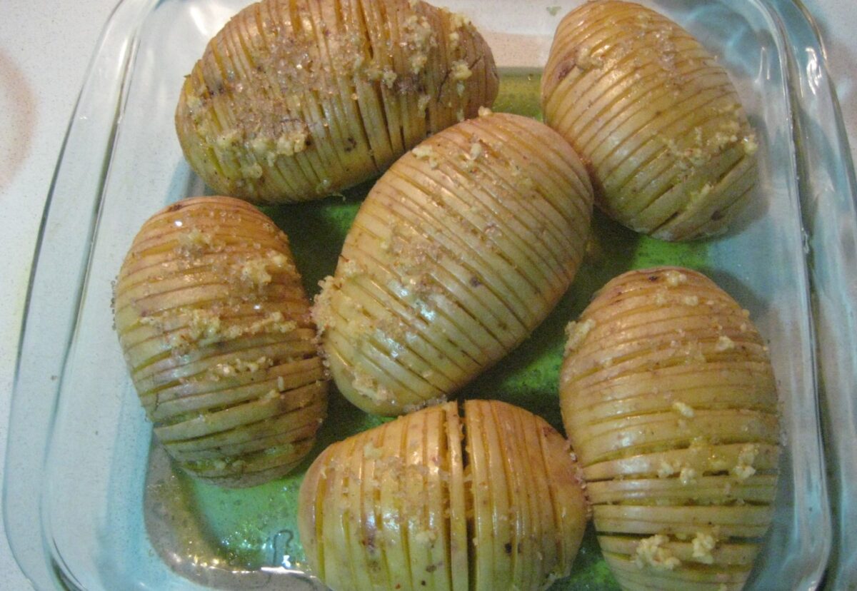 Patatas al horno al estilo Hasselback
