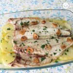 Lubina a la espalda. Receta de pescado fácil y deliciosa