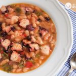 Fabes con pulpo