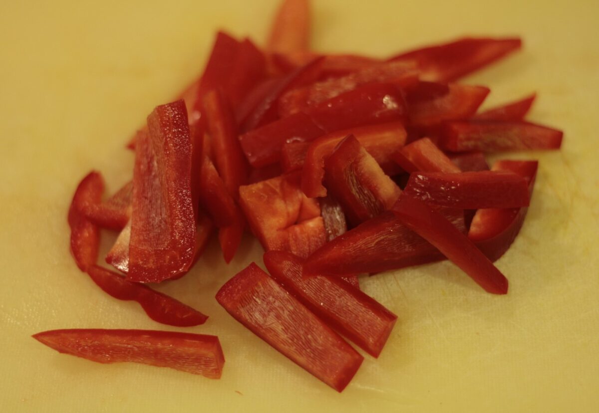 Espirales con langostinos al curry