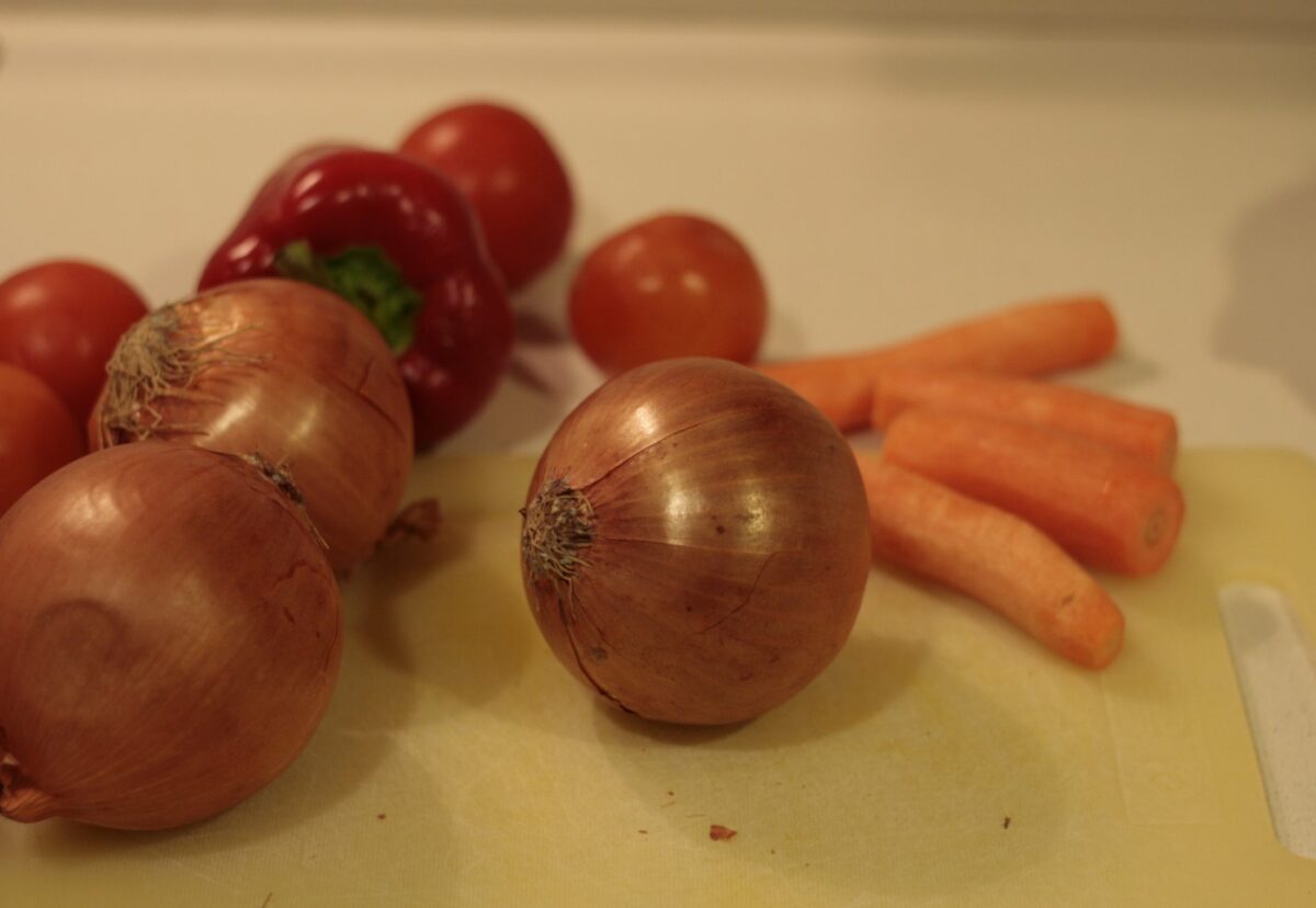 Espirales con langostinos al curry