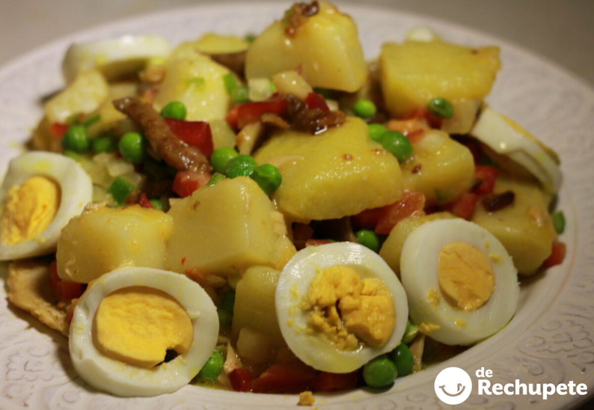 Ensalada campera con setas. Receta fácil y llena de sabor