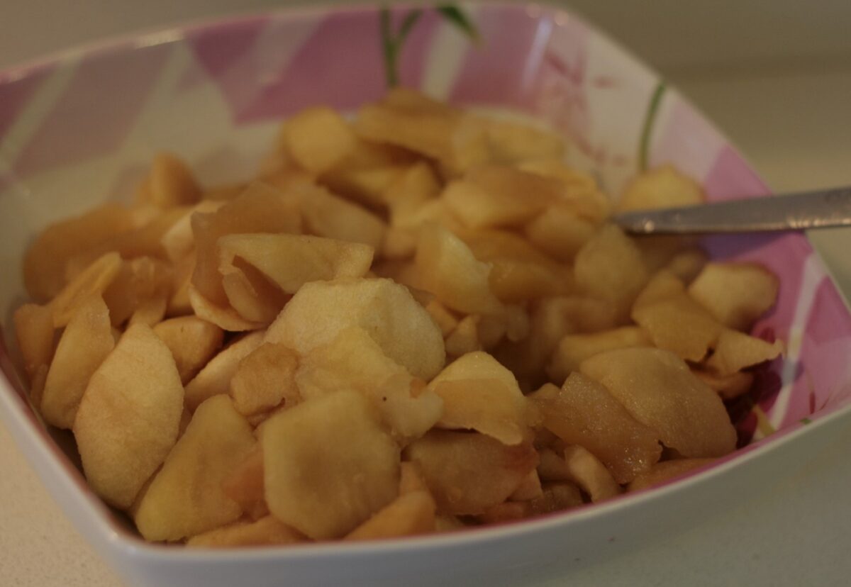 Strudel de cerezas del Jerte y manzanas