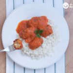 Rollos de bonito en salsa de piquillos