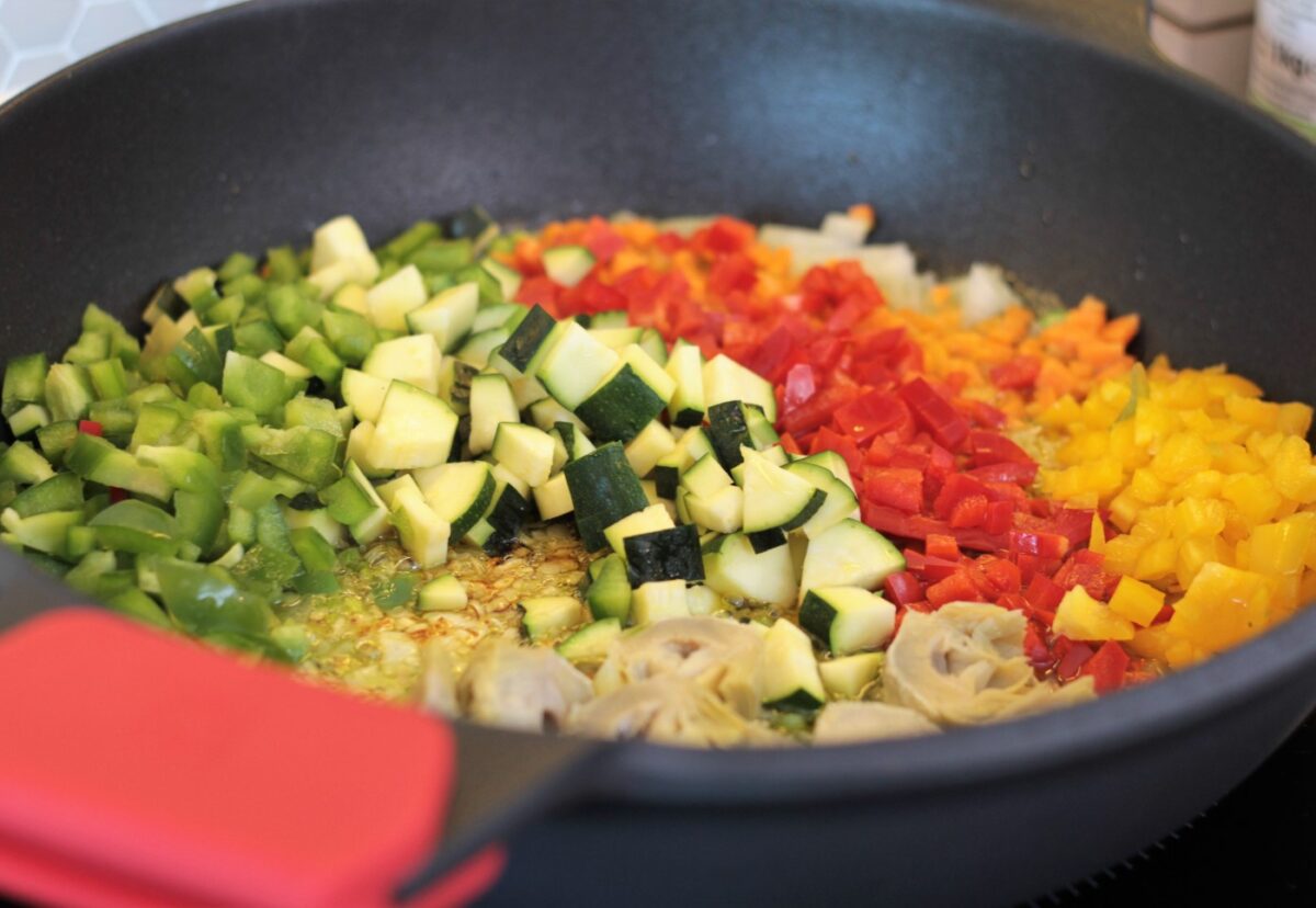 Arroz con verduras y setas