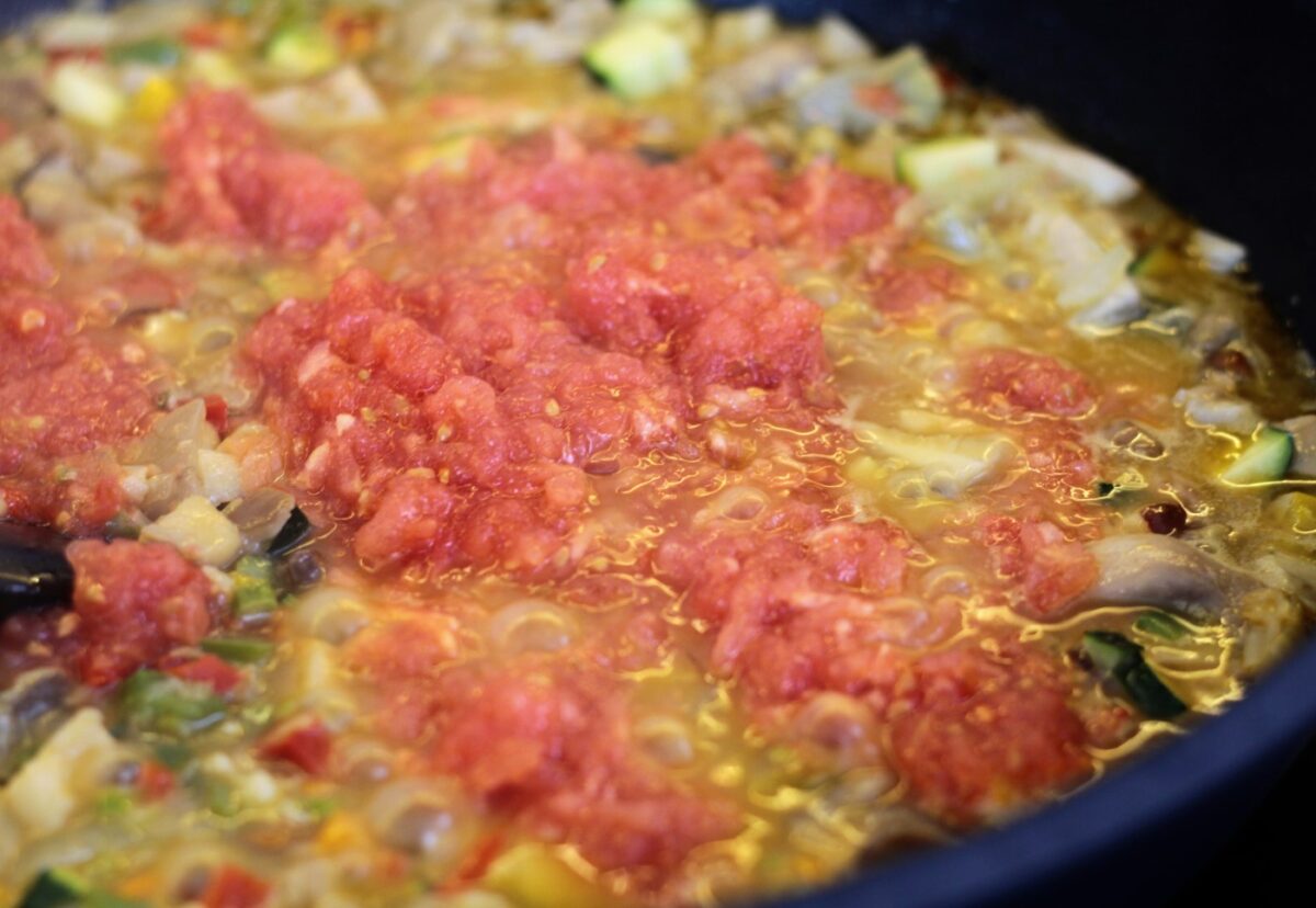 Arroz con verduras y setas