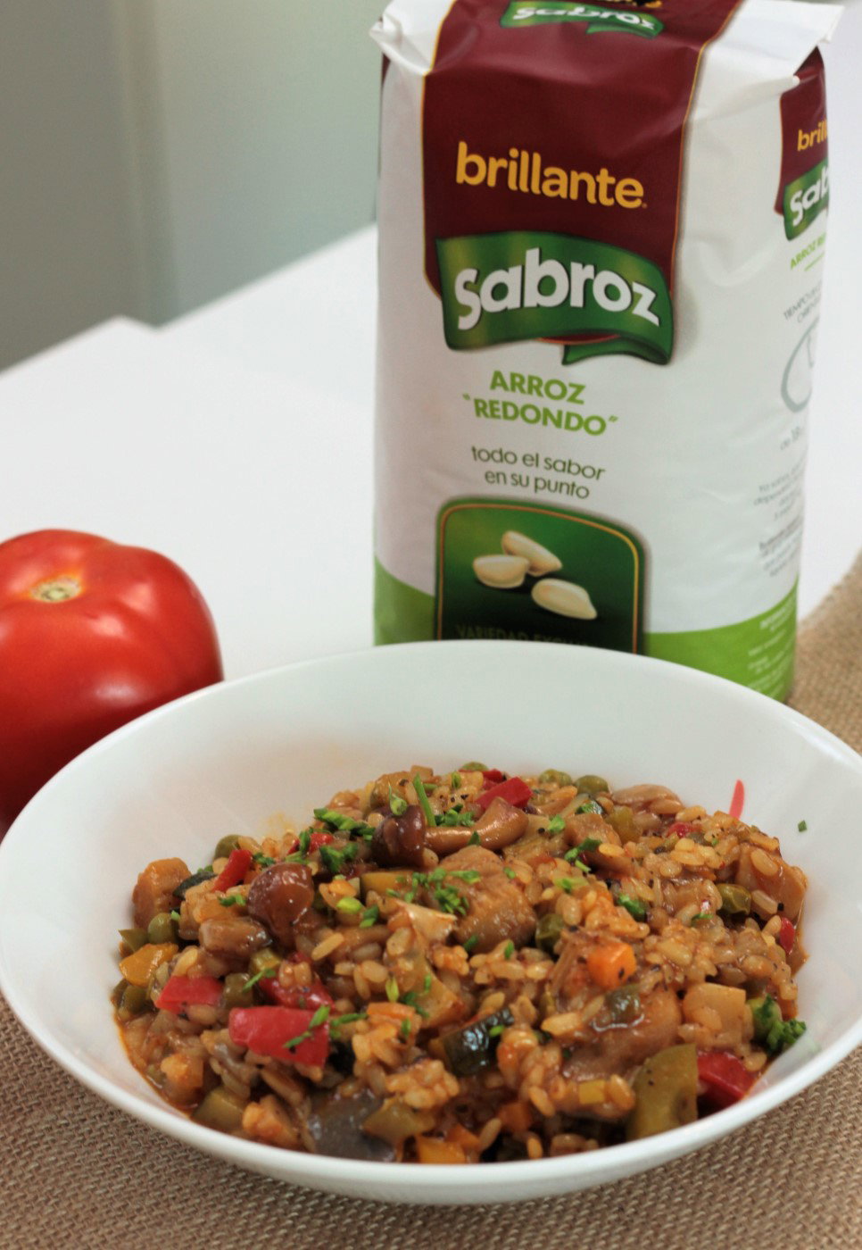Arroz con verduras y setas