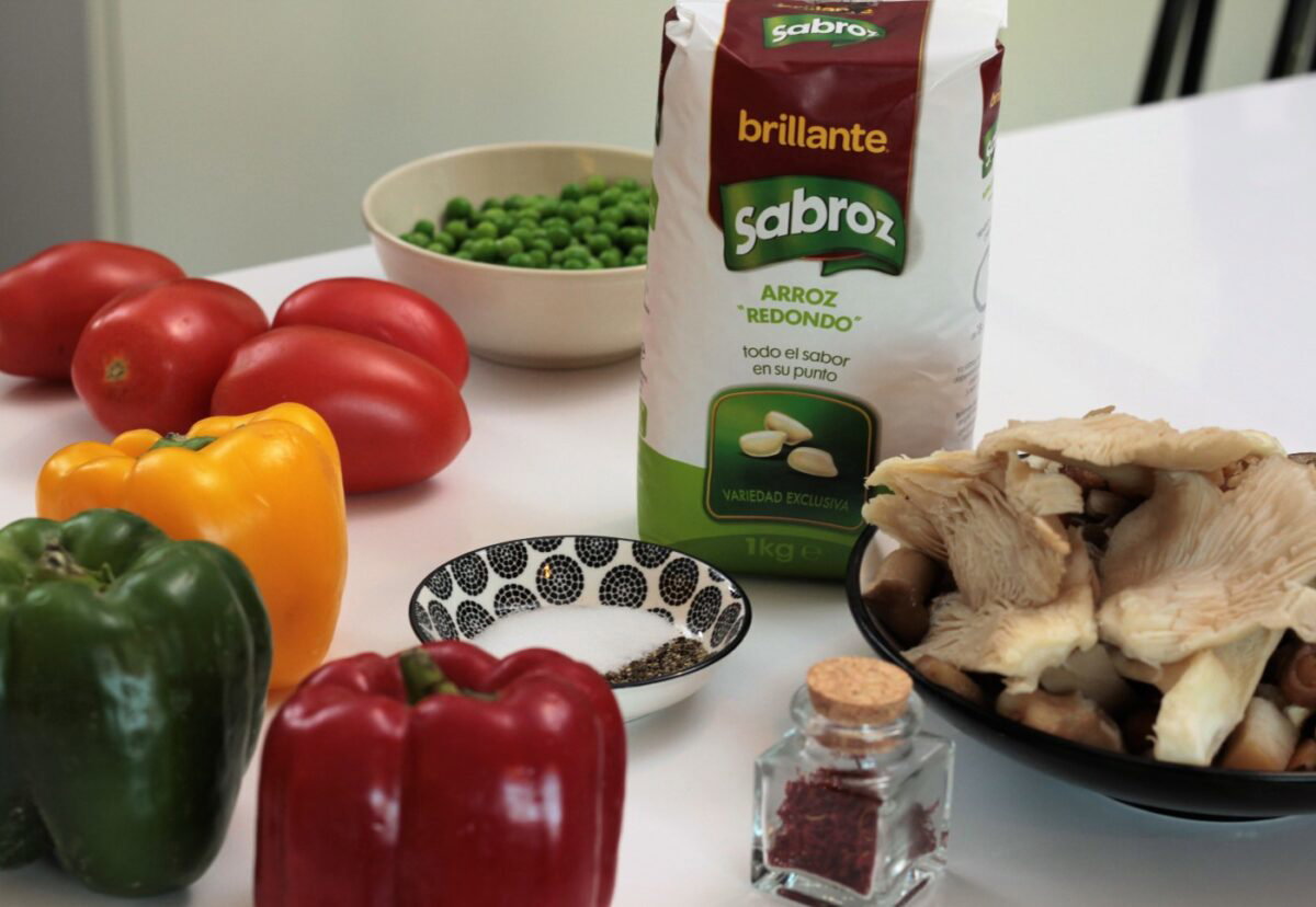 Arroz con verduras y setas