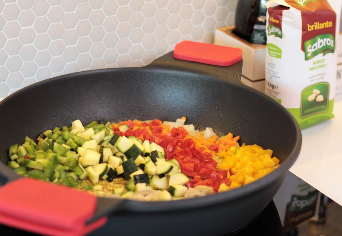 Arroz con verduras y setas