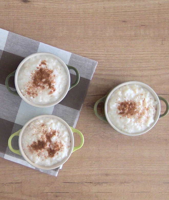 Arroz con leche cremoso. Receta tradicional