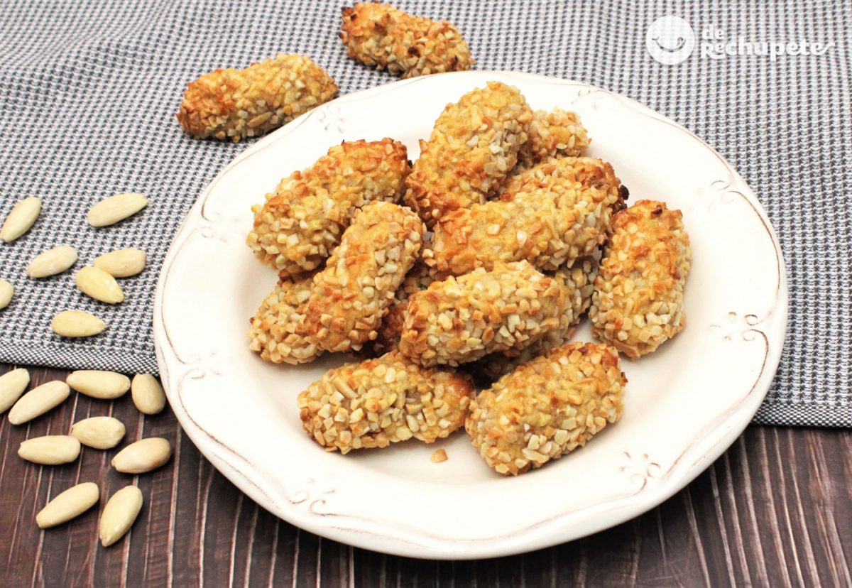 Panellets con patata y boniato. Postre con almendras