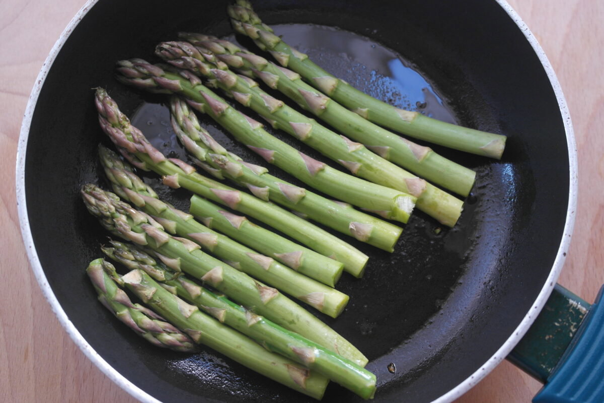Ensalada templada de fabes al cabrales