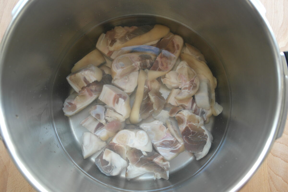 Ensalada templada de fabes al cabrales
