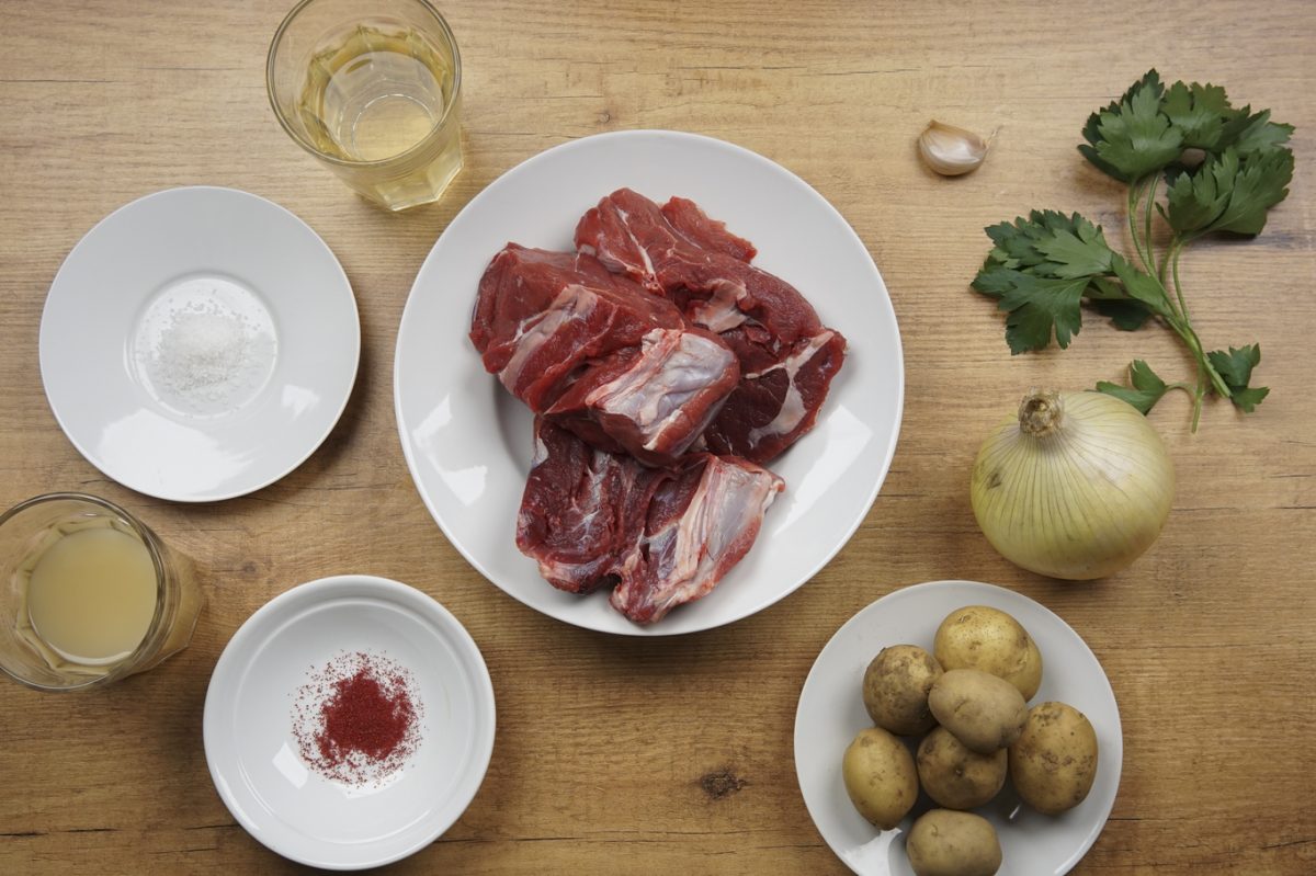 jarrete de ternera asado con patatas ingredientes