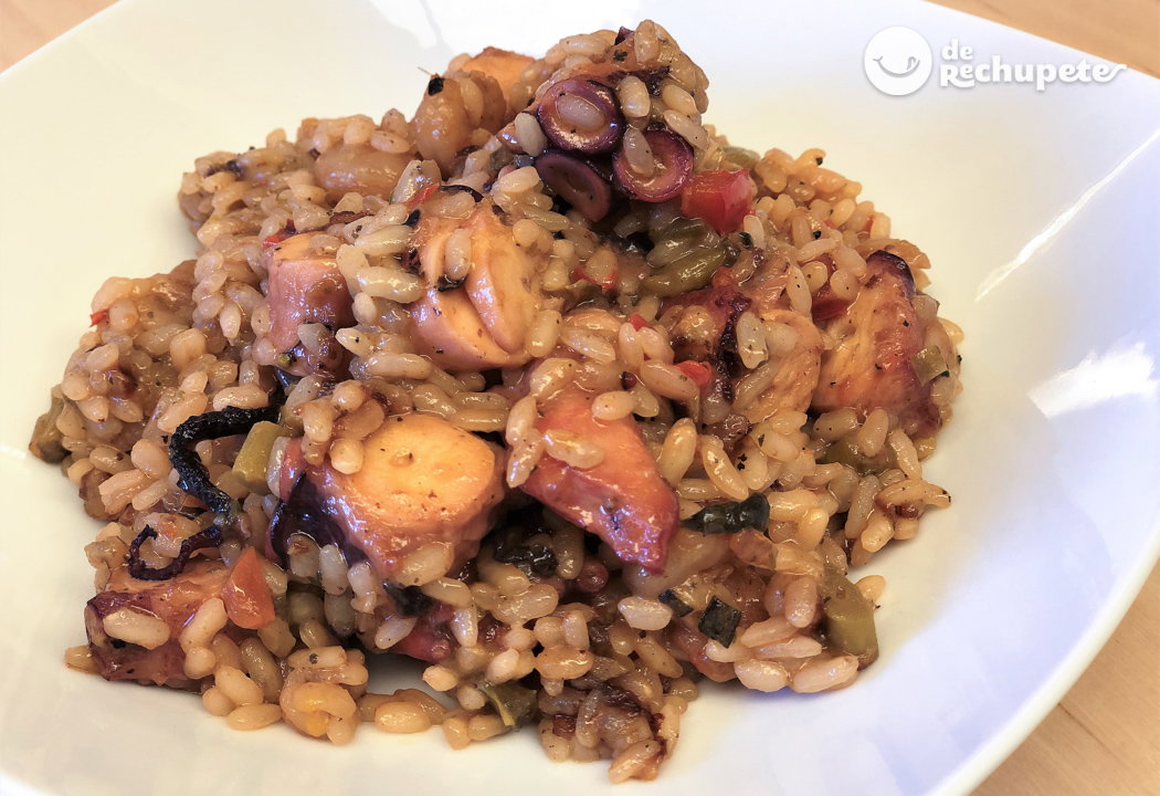 Arroz meloso con pulpo