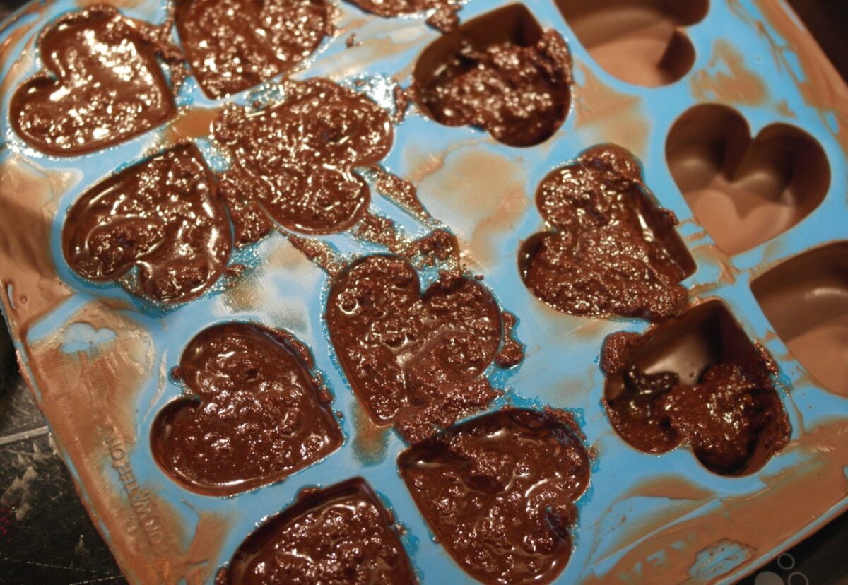 Bombones de chocolate y naranja