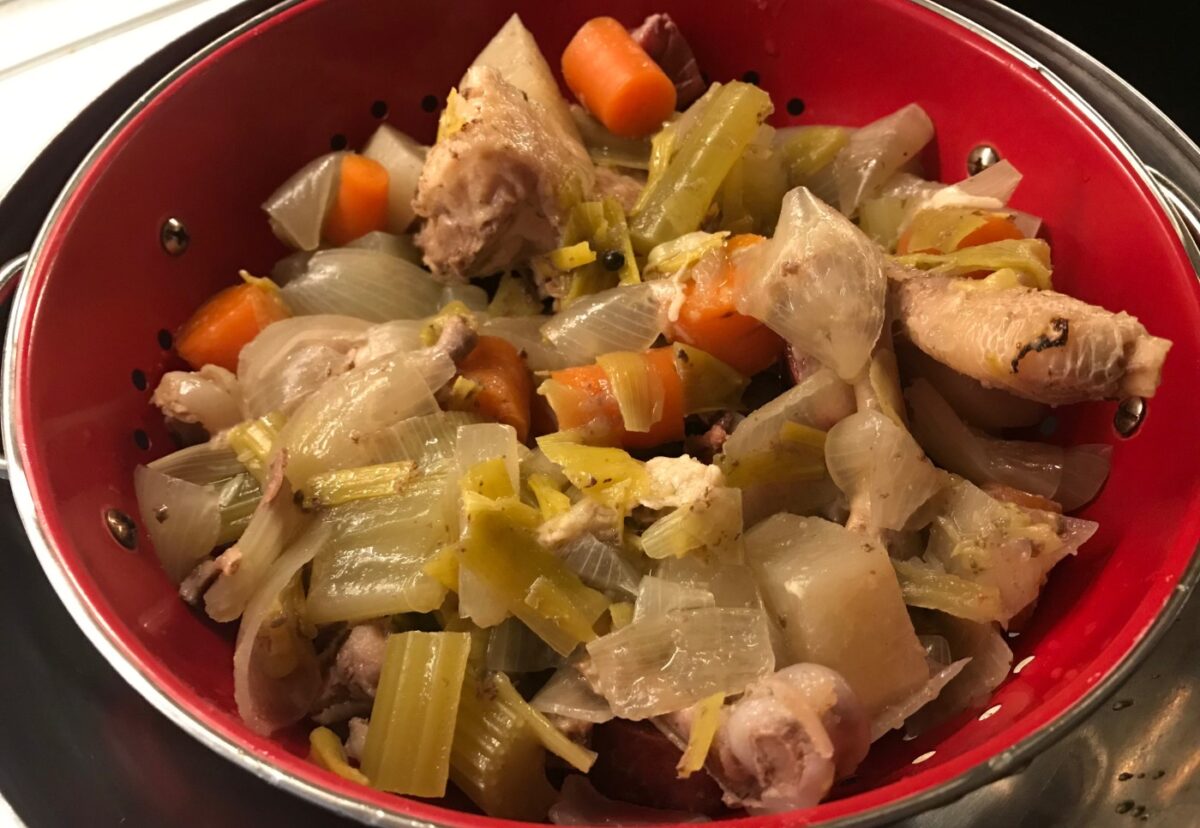 Caldo de pollo concentrado