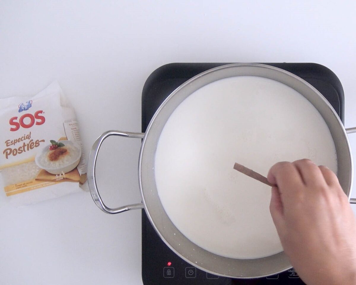 Tarta de arroz con leche