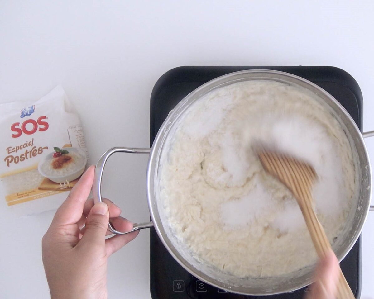 Tarta de arroz con leche
