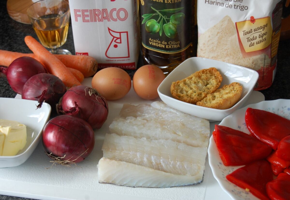 Pimientos del piquillo rellenos de bacalao